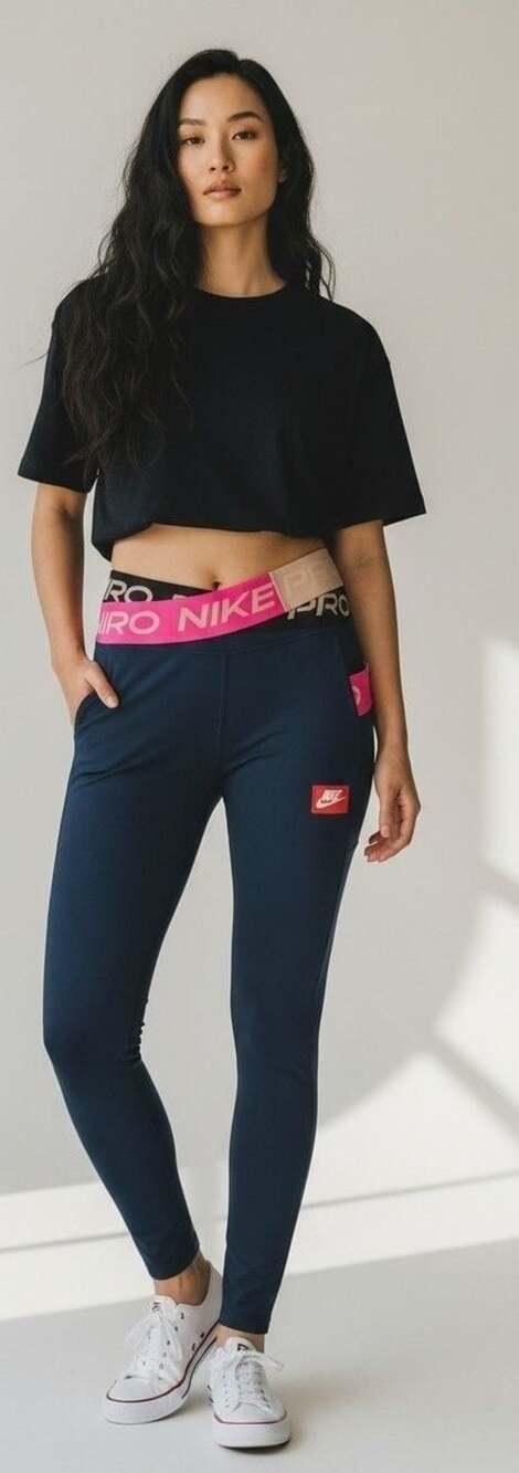 Nike Pro Icon Clash Leggings Size S Blue Pink